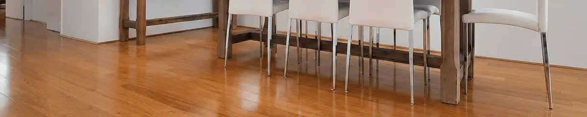 Professionally installed and refinished bamboo flooring in a residential home, showcasing smooth finish and natural wood tones in Portland, OR