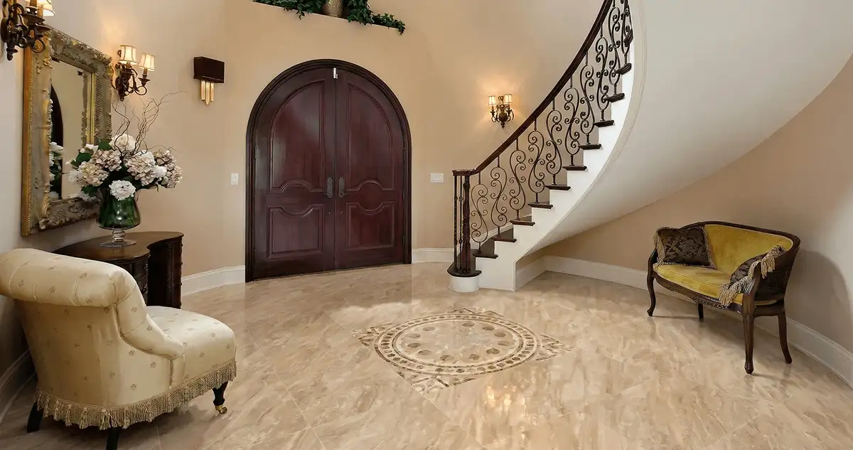 Entrance hall with professionally installed ceramic tile flooring in Portland OR