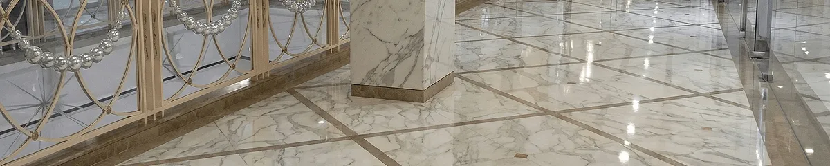 Beautiful marble floor professionally installed in Portland, OR